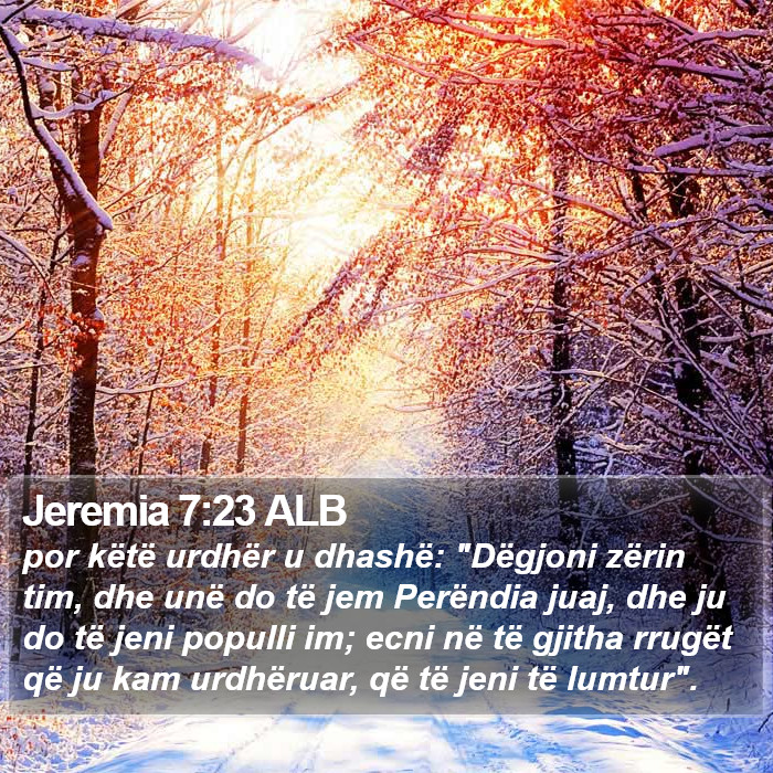 Jeremia 7:23 ALB Bible Study