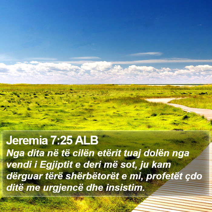 Jeremia 7:25 ALB Bible Study
