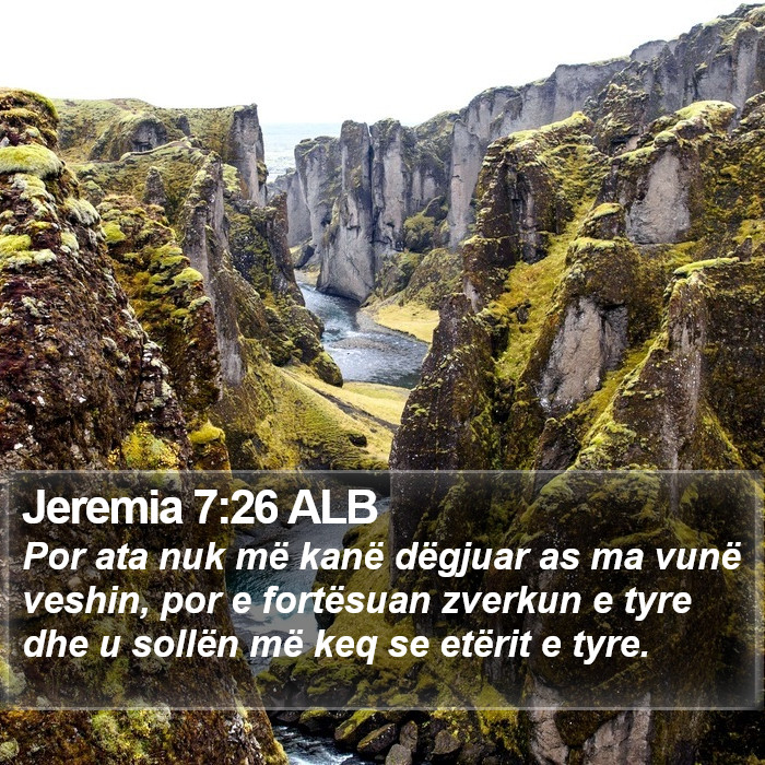 Jeremia 7:26 ALB Bible Study