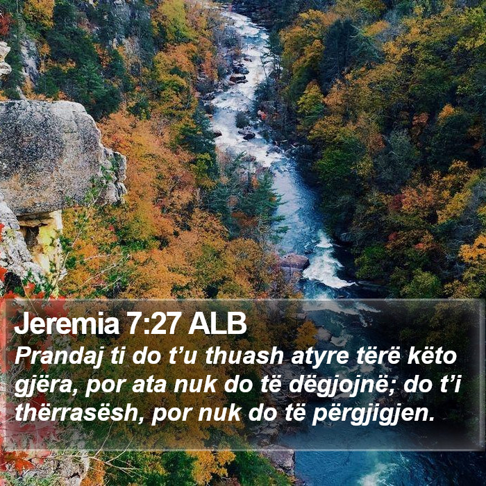 Jeremia 7:27 ALB Bible Study