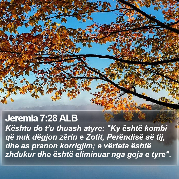 Jeremia 7:28 ALB Bible Study