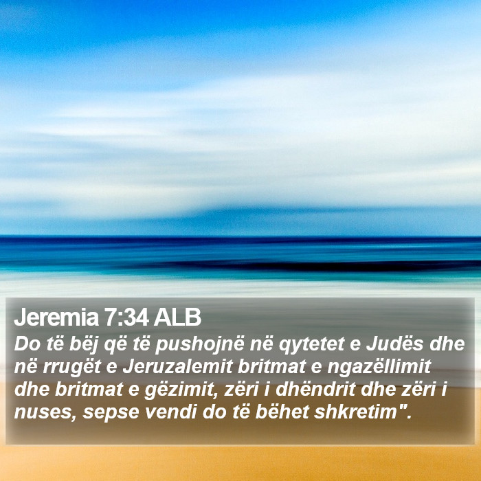 Jeremia 7:34 ALB Bible Study