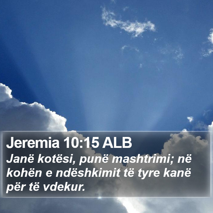 Jeremia 10:15 ALB Bible Study