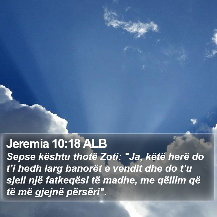 Jeremia 10:18 ALB Bible Study