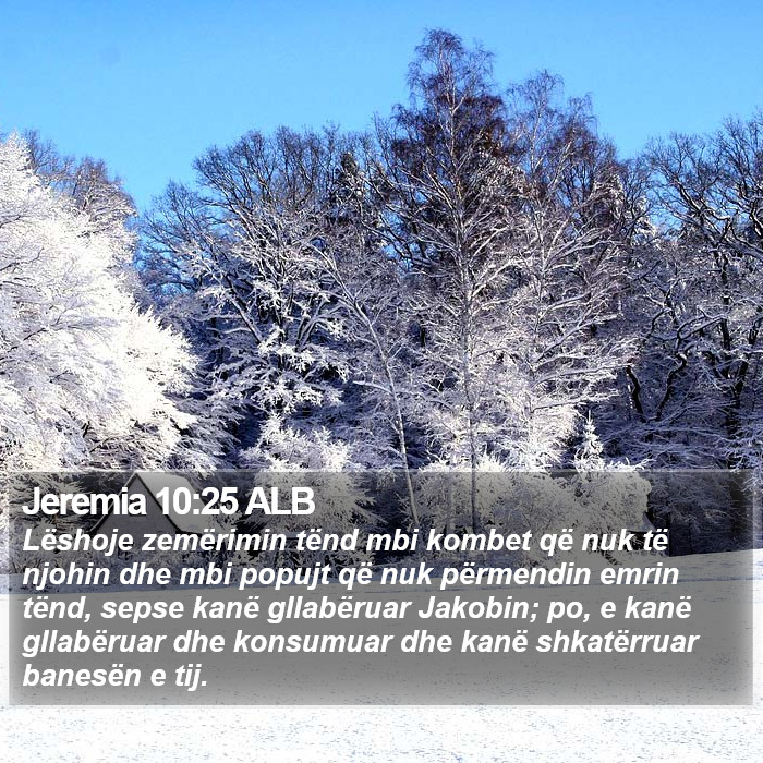 Jeremia 10:25 ALB Bible Study