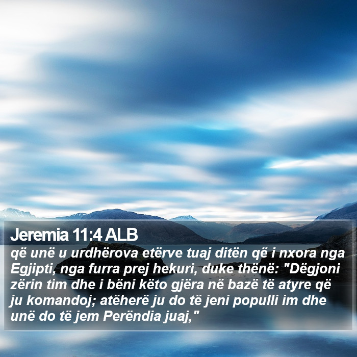 Jeremia 11:4 ALB Bible Study