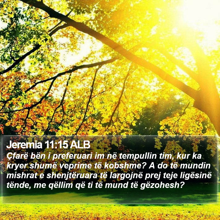 Jeremia 11:15 ALB Bible Study