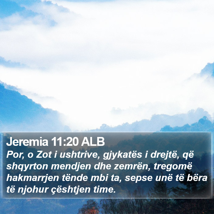 Jeremia 11:20 ALB Bible Study