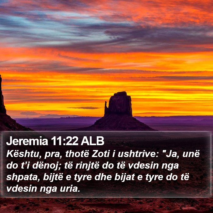 Jeremia 11:22 ALB Bible Study