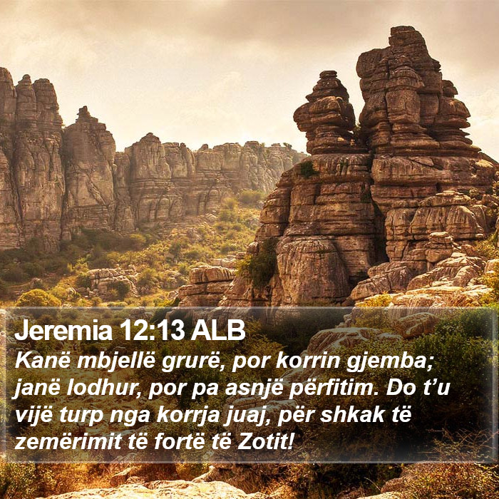 Jeremia 12:13 ALB Bible Study