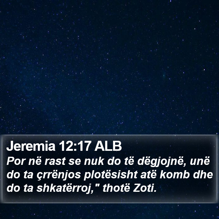 Jeremia 12:17 ALB Bible Study