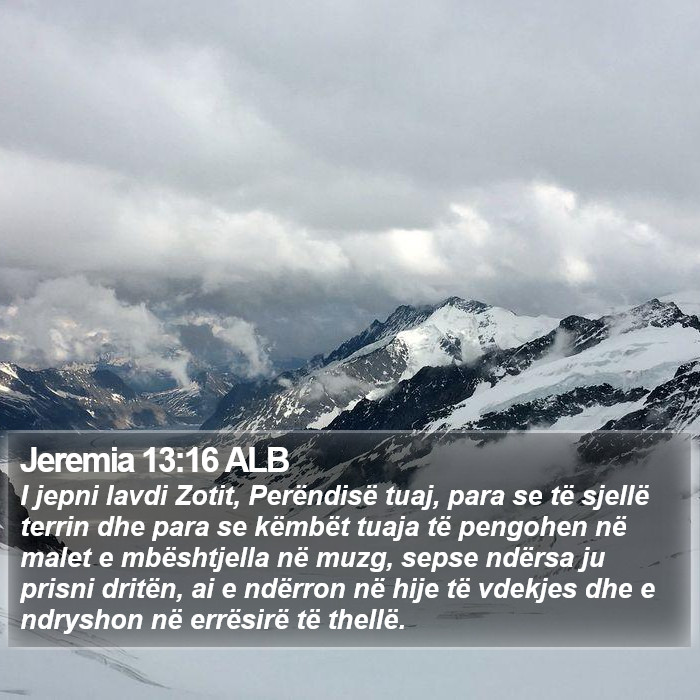 Jeremia 13:16 ALB Bible Study