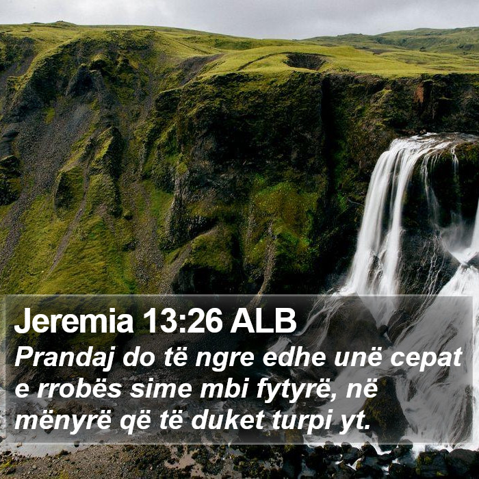Jeremia 13:26 ALB Bible Study