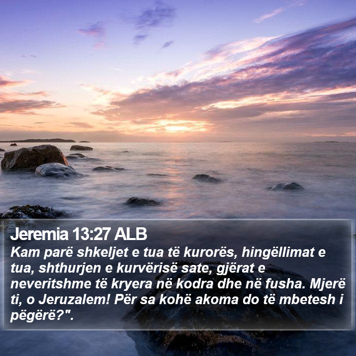 Jeremia 13:27 ALB Bible Study
