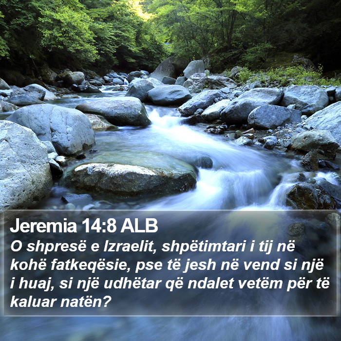 Jeremia 14:8 ALB Bible Study