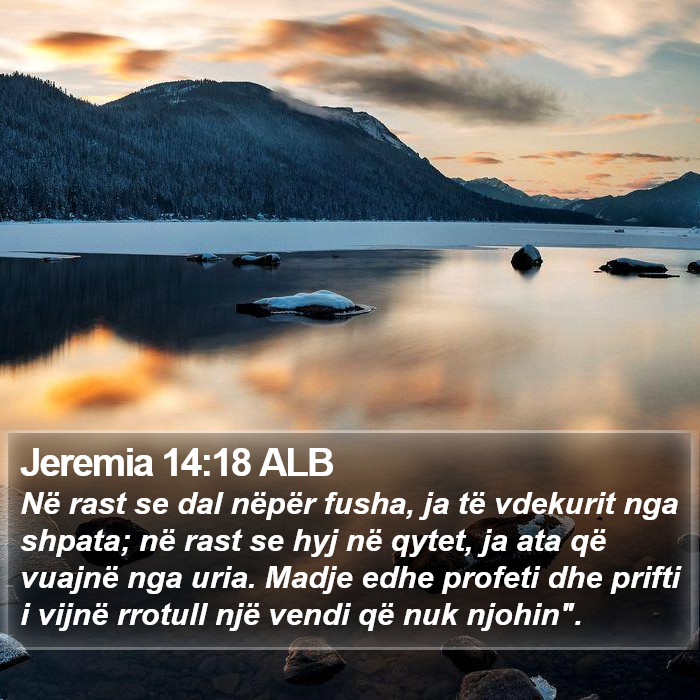 Jeremia 14:18 ALB Bible Study