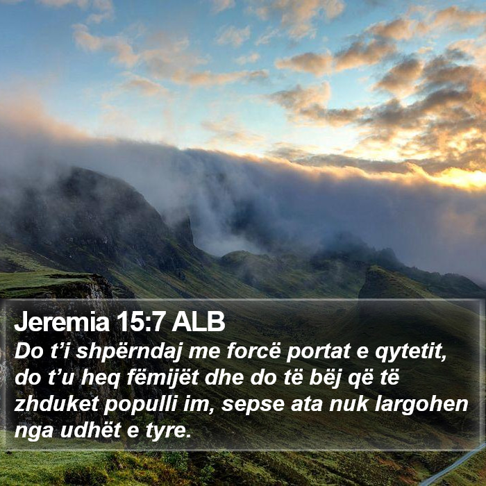 Jeremia 15:7 ALB Bible Study