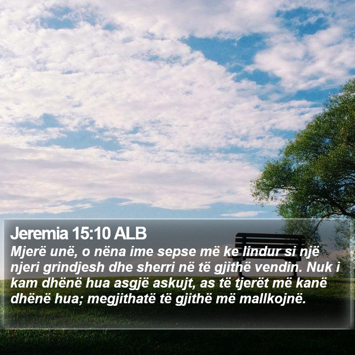 Jeremia 15:10 ALB Bible Study