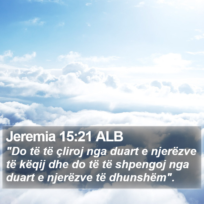 Jeremia 15:21 ALB Bible Study