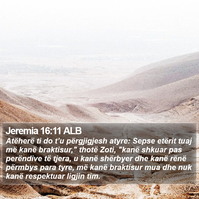 Jeremia 16:11 ALB Bible Study