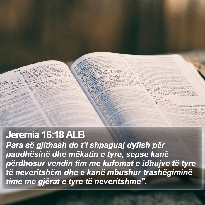Jeremia 16:18 ALB Bible Study