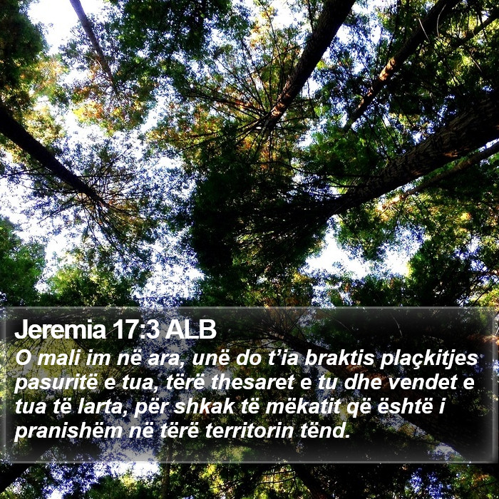 Jeremia 17:3 ALB Bible Study