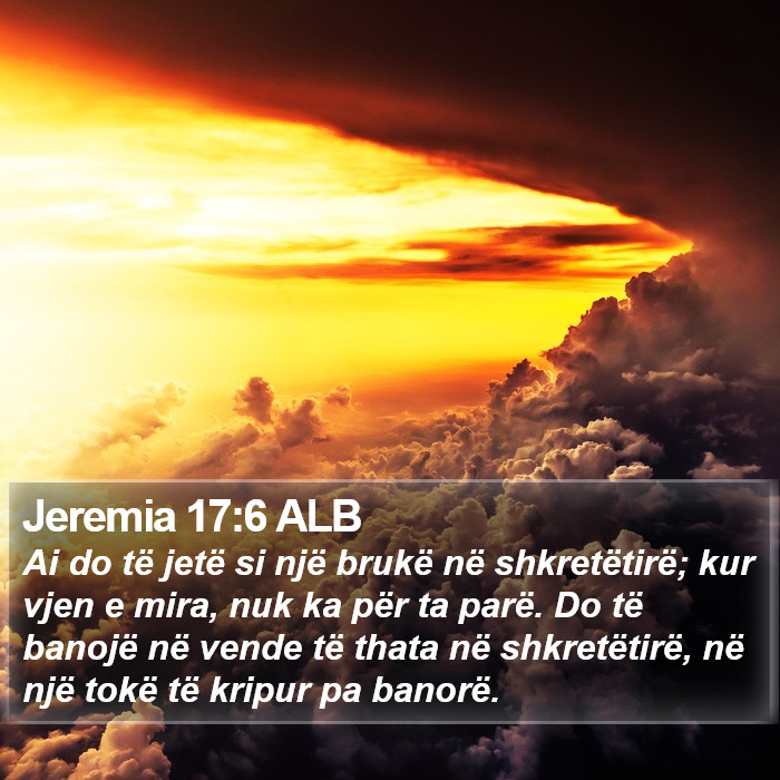 Jeremia 17:6 ALB Bible Study