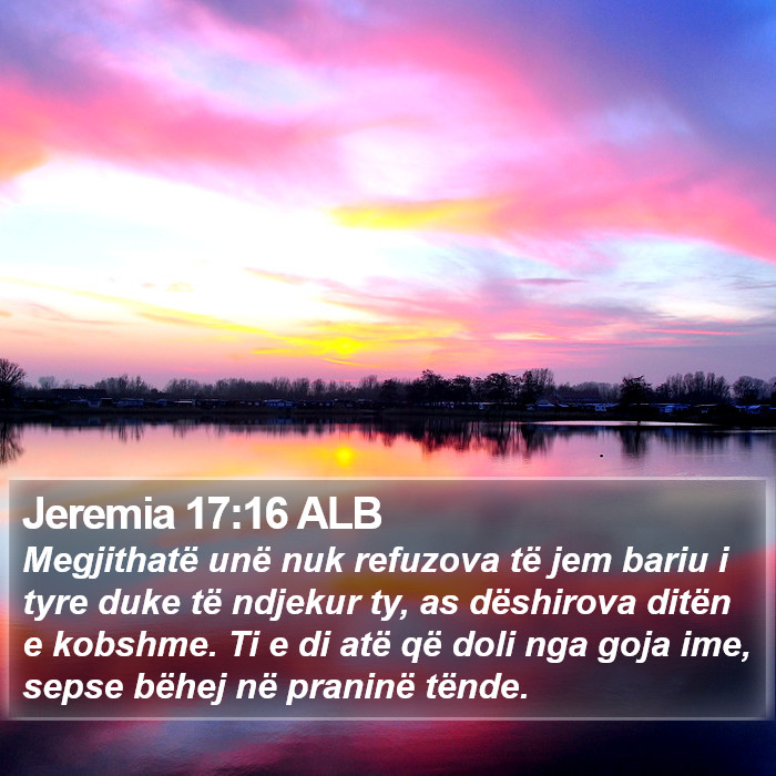 Jeremia 17:16 ALB Bible Study