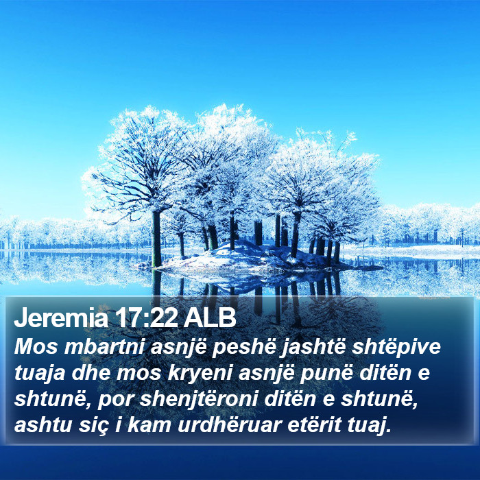 Jeremia 17:22 ALB Bible Study