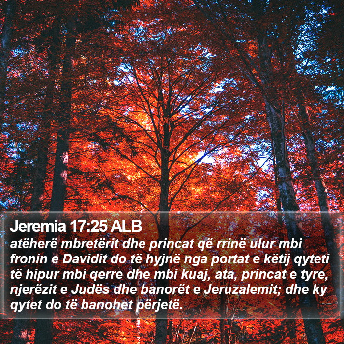 Jeremia 17:25 ALB Bible Study