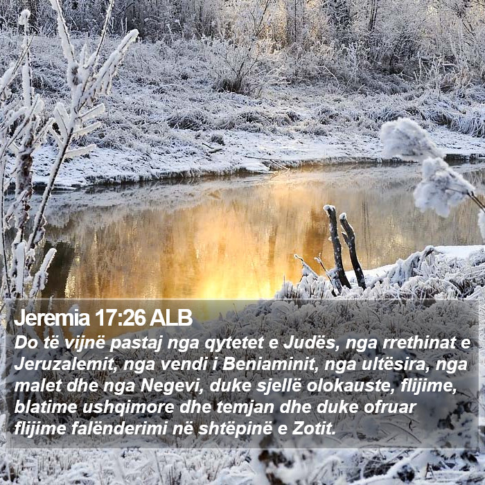 Jeremia 17:26 ALB Bible Study