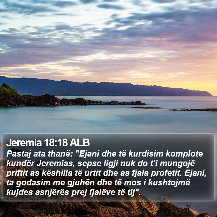 Jeremia 18:18 ALB Bible Study