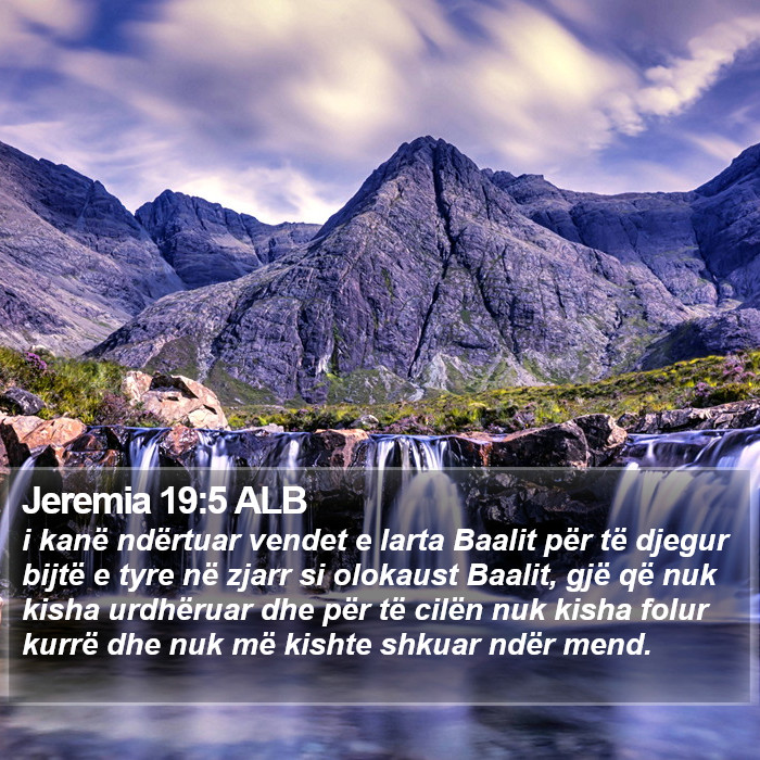 Jeremia 19:5 ALB Bible Study