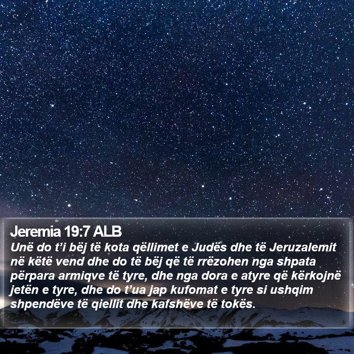 Jeremia 19:7 ALB Bible Study