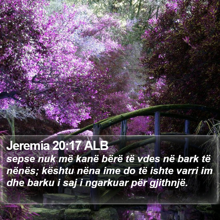 Jeremia 20:17 ALB Bible Study