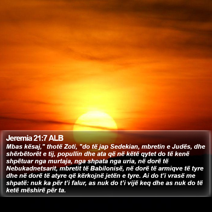 Jeremia 21:7 ALB Bible Study