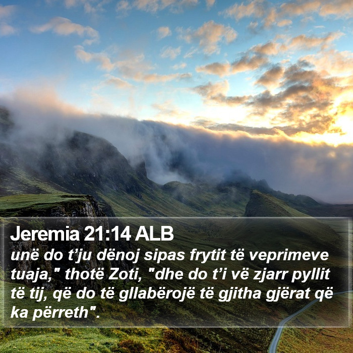 Jeremia 21:14 ALB Bible Study