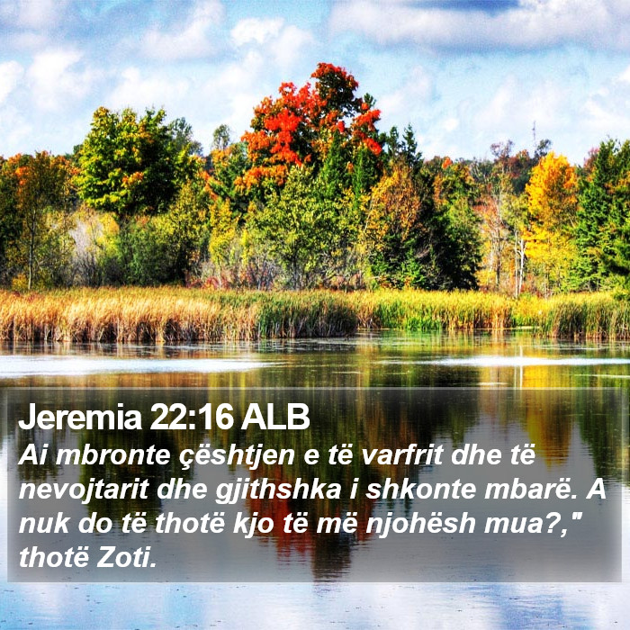 Jeremia 22:16 ALB Bible Study