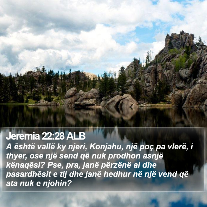 Jeremia 22:28 ALB Bible Study