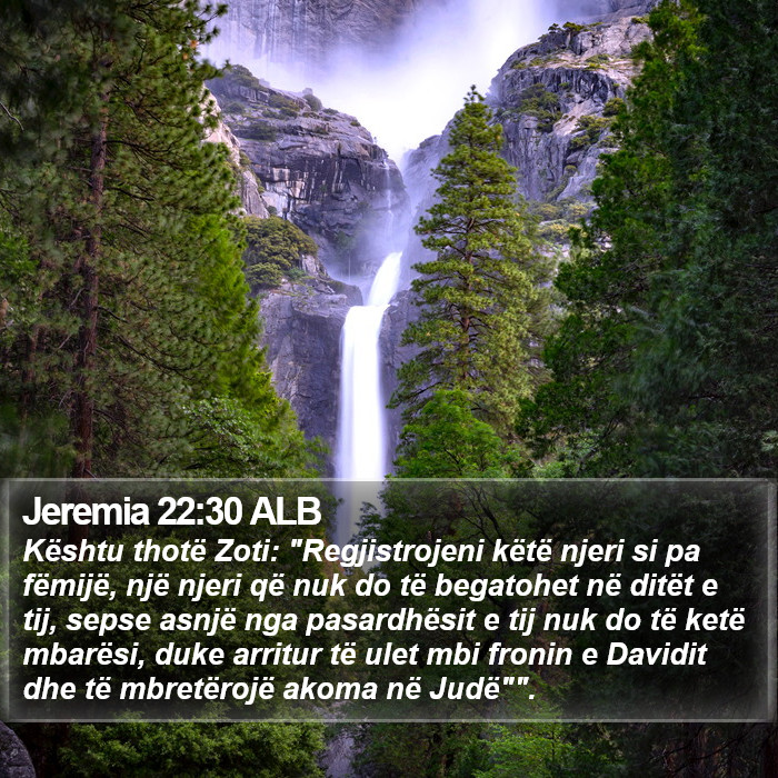 Jeremia 22:30 ALB Bible Study