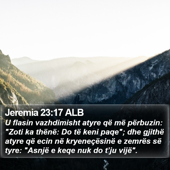 Jeremia 23:17 ALB Bible Study