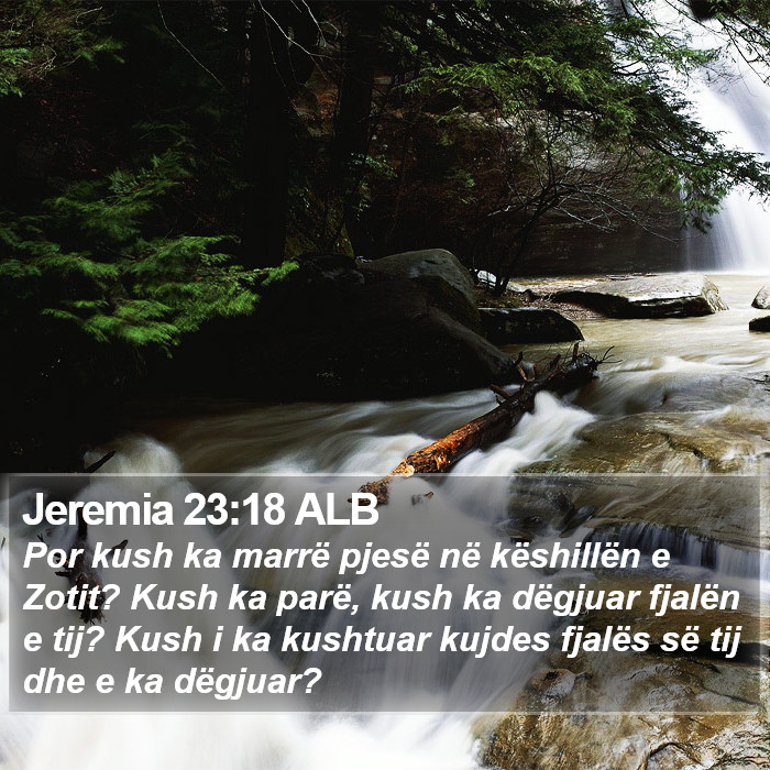 Jeremia 23:18 ALB Bible Study