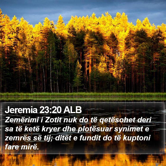 Jeremia 23:20 ALB Bible Study