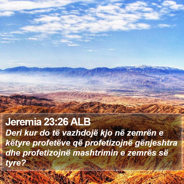 Jeremia 23:26 ALB Bible Study