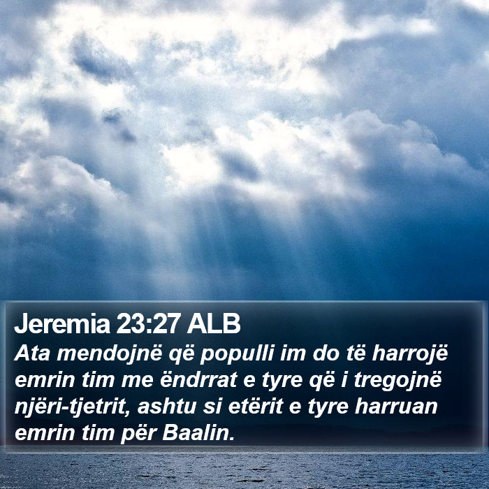 Jeremia 23:27 ALB Bible Study