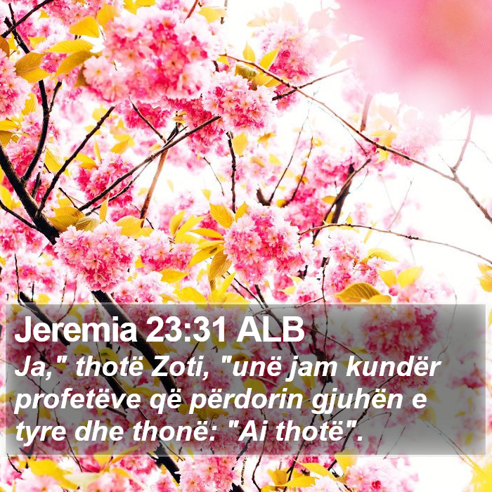 Jeremia 23:31 ALB Bible Study