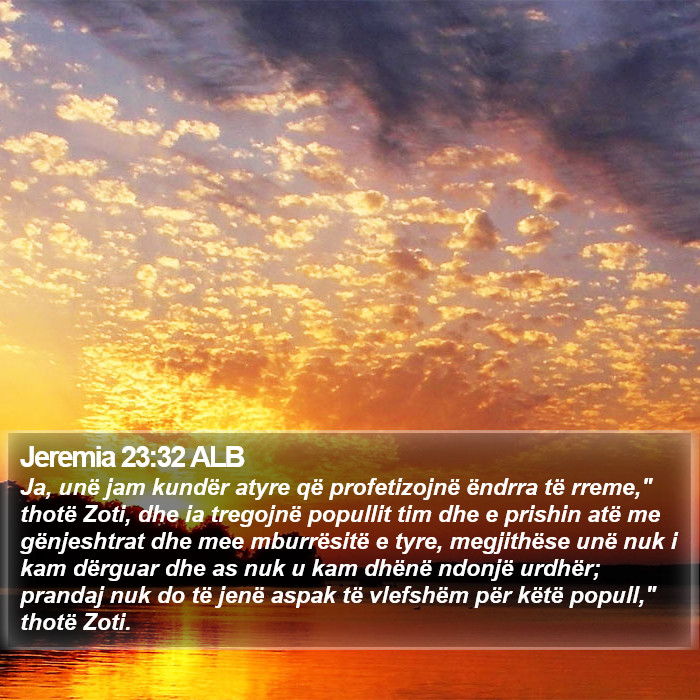 Jeremia 23:32 ALB Bible Study