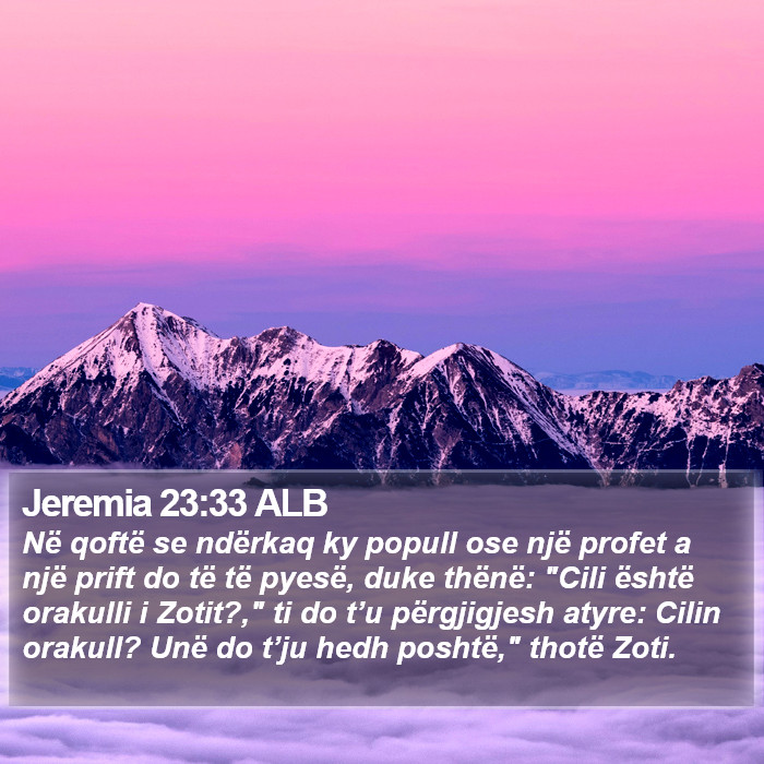 Jeremia 23:33 ALB Bible Study