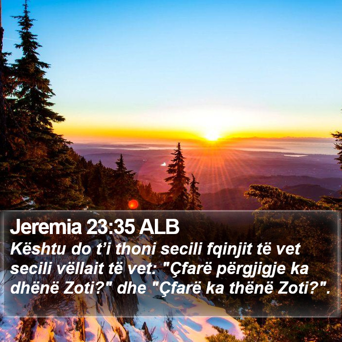 Jeremia 23:35 ALB Bible Study