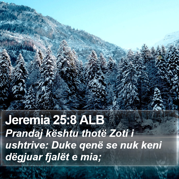 Jeremia 25:8 ALB Bible Study